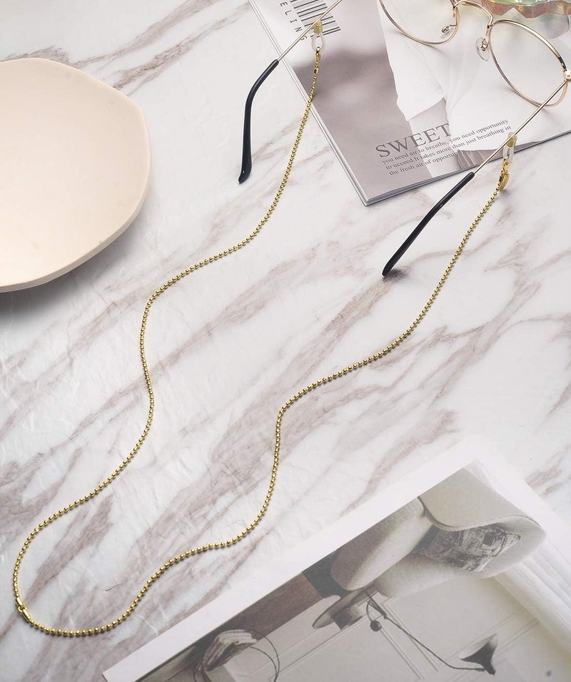 AllenCOCO Glasses Chain, Eyeglass Strap For Women Sunglasses - 14K Gold Eyeglasses Chain, Eye Glasses Holders Around Neck - Image 3